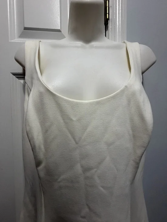 Reformation White Midi sleeveless Dress size large - Picture 7 of 7